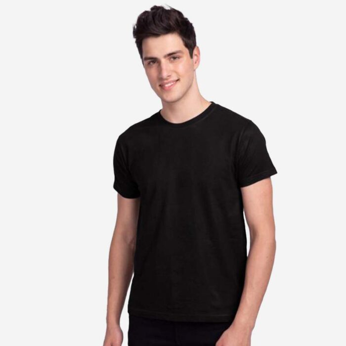 Round Neck Tshirt Half Sleeve Cotton Spandex Grey