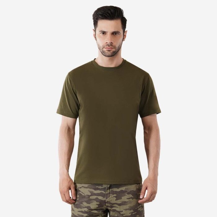 Round Neck Tshirt Half Sleeve Cotton Spandex